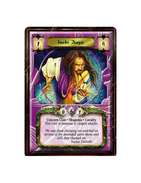 Iuchi Dayu  - Unicorn Clan • Shugenja • CavalryRanged Attacks may not target cards in this unit.