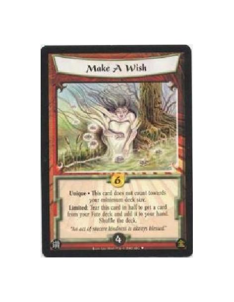 Make a Wish  - Unique This card does not count towards your minimum deck size.Limited: Tear this card in half to get a card from