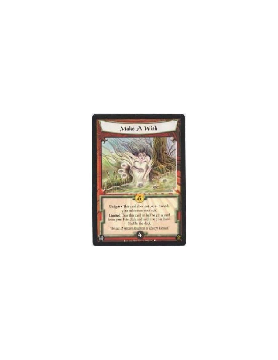 Make a Wish  - Unique This card does not count towards your minimum deck size.Limited: Tear this card in half to get a card from