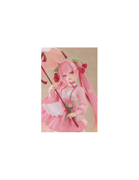 Figura Hatsune Miku. Sakura Miku Sakura Dress Ver. 21 Cm. Amp Figura Pvc Newley Written