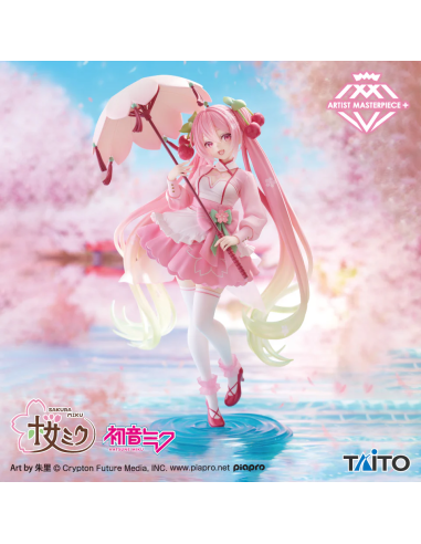 Figura Hatsune Miku. Sakura Miku Sakura Dress Ver. 21 Cm. Amp Figura Pvc Newley Written