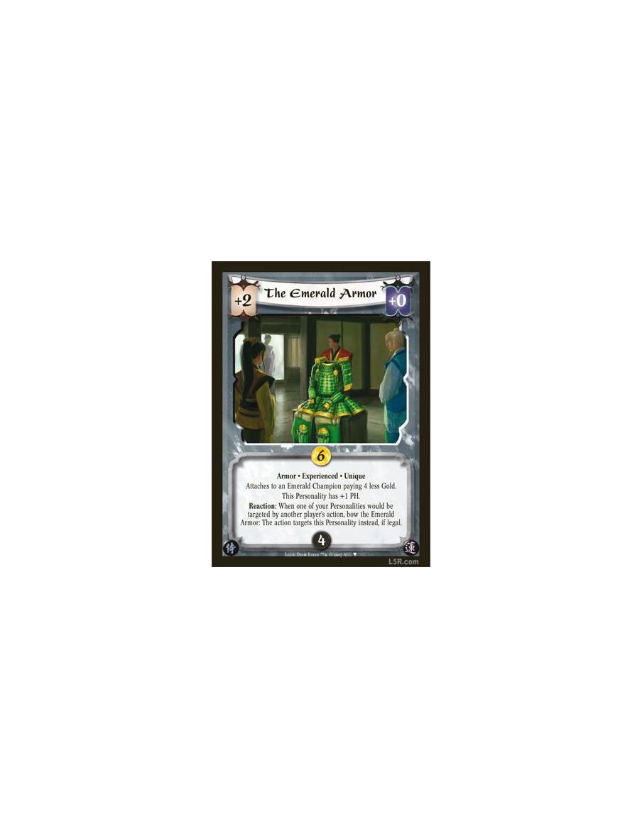 The Emerald Armor Exp  - Armor · Experienced · Unique  Attaches to the Emerald Champion paying 4 less Gold.  This Personality ha