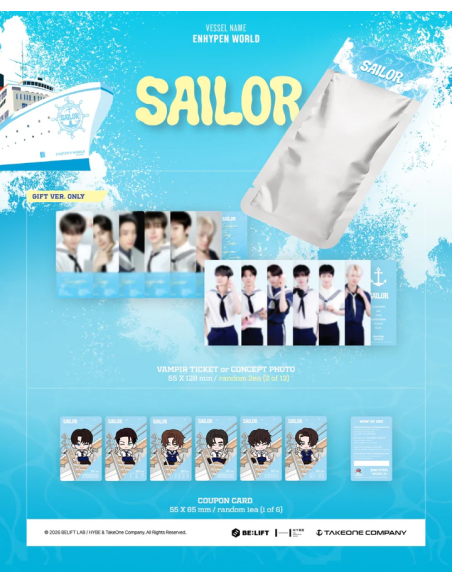 (PRE-ORDER) ENHYPEN - [WORLD COUPON CARD COLLECTION] SAILOR GIFT Version