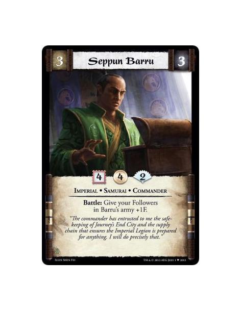 Seppun Barru  - Imperial • Samurai • CommanderBattle: Give your Followers in Barru's army +1F.