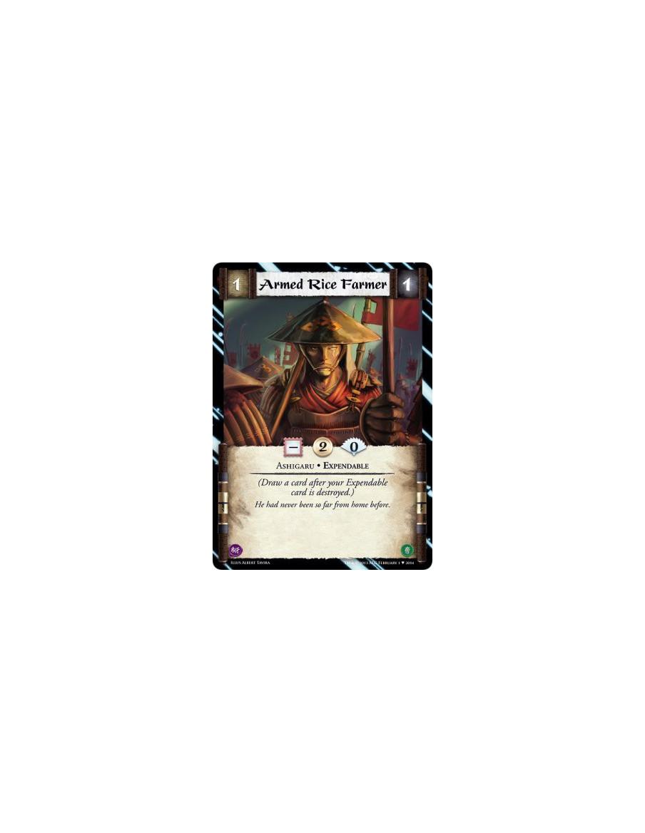 Armed Rice Farmer FOIL  - Ashigaru • Expendable              (Draw a card after your Expendable card is destroyed.)