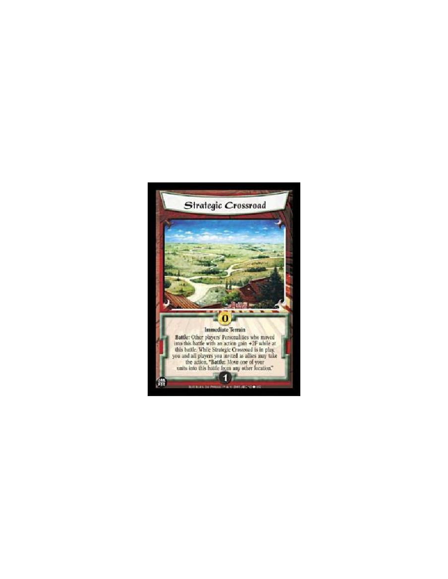 Strategic Crossroad  - Immediate TerrainBattle: Other players' Personalities who moved into this battle with an action gain +2F 