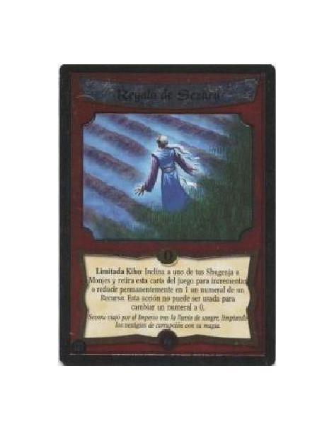 Sezaru's Gift  - Kiho Limited: Bow one of your Shugenja or Monks and remove this card from the game to permanently increase or d