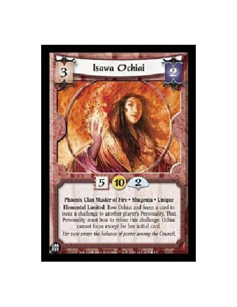 Isawa Ochiai FOIL (Español)  - Phoenix Clan Master of Fire · Shugenja · UniqueElemental Limited: Bow Ochiai and focus a card to 