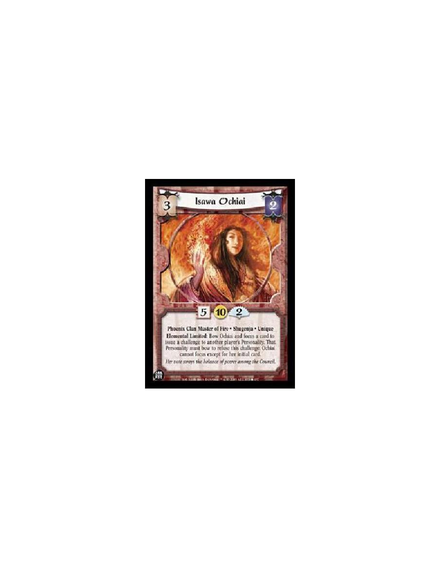 Isawa Ochiai FOIL (Español)  - Phoenix Clan Master of Fire · Shugenja · UniqueElemental Limited: Bow Ochiai and focus a card to 