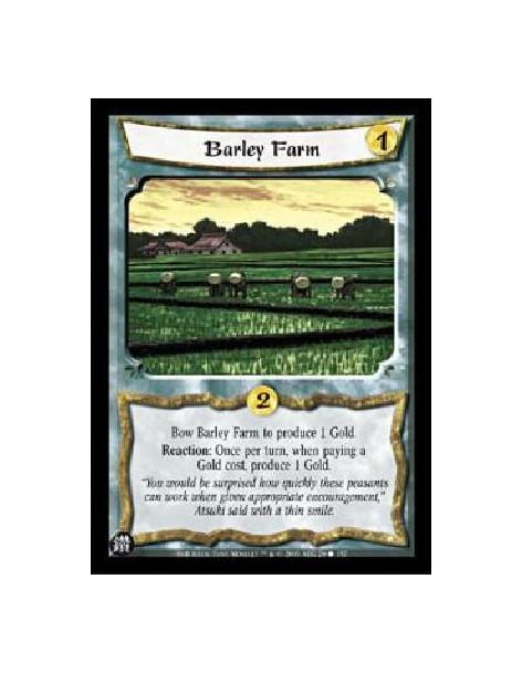 Barley Farm (Español)  - Bow Barley Farm to produce 1 Gold.Reaction: Once per turn, when paying a Gold cost, produce 1 Gold.