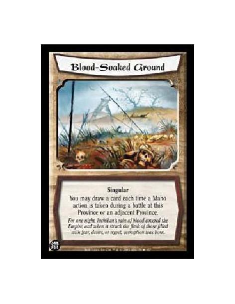 Blood-Soaked Ground FOIL  - SingularYou may draw a card each time a Maho action is taken during a battle at this Province or an