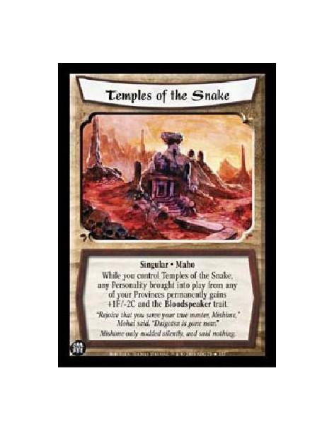 Temples of the Snake  - Singular · MahoWhile you control Temples of the Snake, any Personality brought into play from any of you