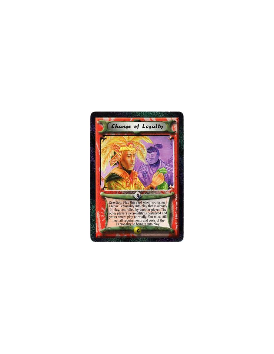 Change of Loyalty  - Reaction: Before you bring a Unique Personality into play that is already in play controlled by another pla