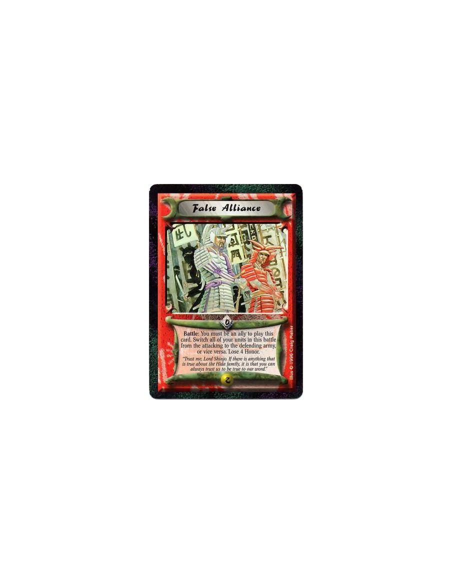 False Alliance  - Battle: If you are an ally: Lose 4 Honor. You become an ally of the enemy leader instead of the friendly leade