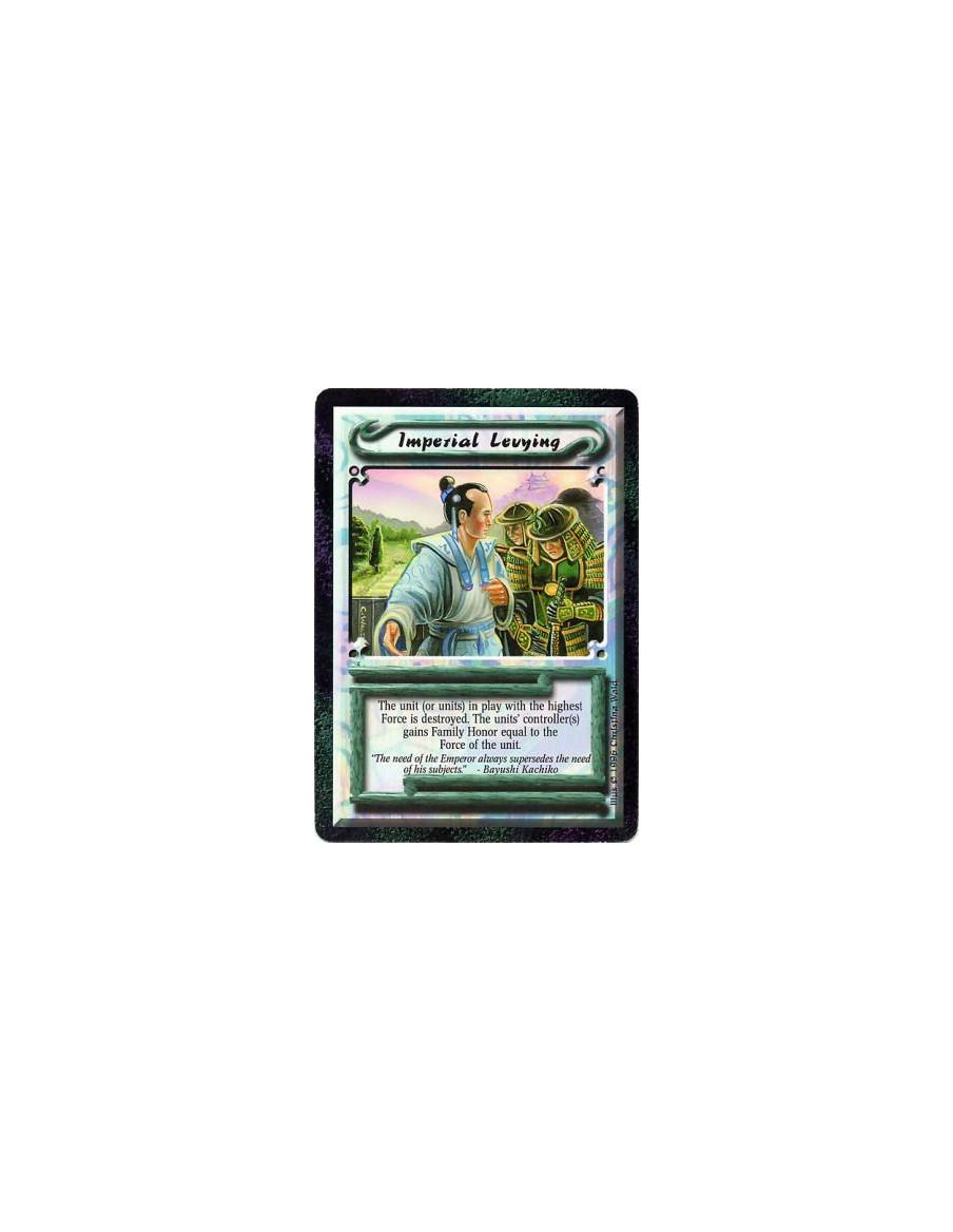 Imperial Levying  - Imperial • Unique  Destroy the unit, or units if there is a tie, with the highest total Force. The controlle