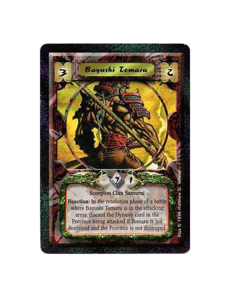 Bayushi Tomaru  - Scorpion Clan • SamuraiReaction: Once per battle, after a battle resolution ends, if Tomaru is in the current