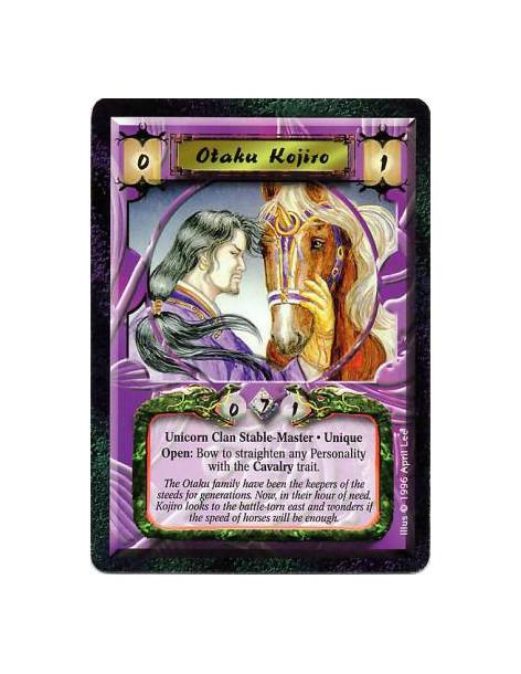 Otaku Kojiro  - Unicorn Clan • Unique • Stable MasterBattle/Open: Any number of times per turn, bow Kojiro and target a Cavalry 