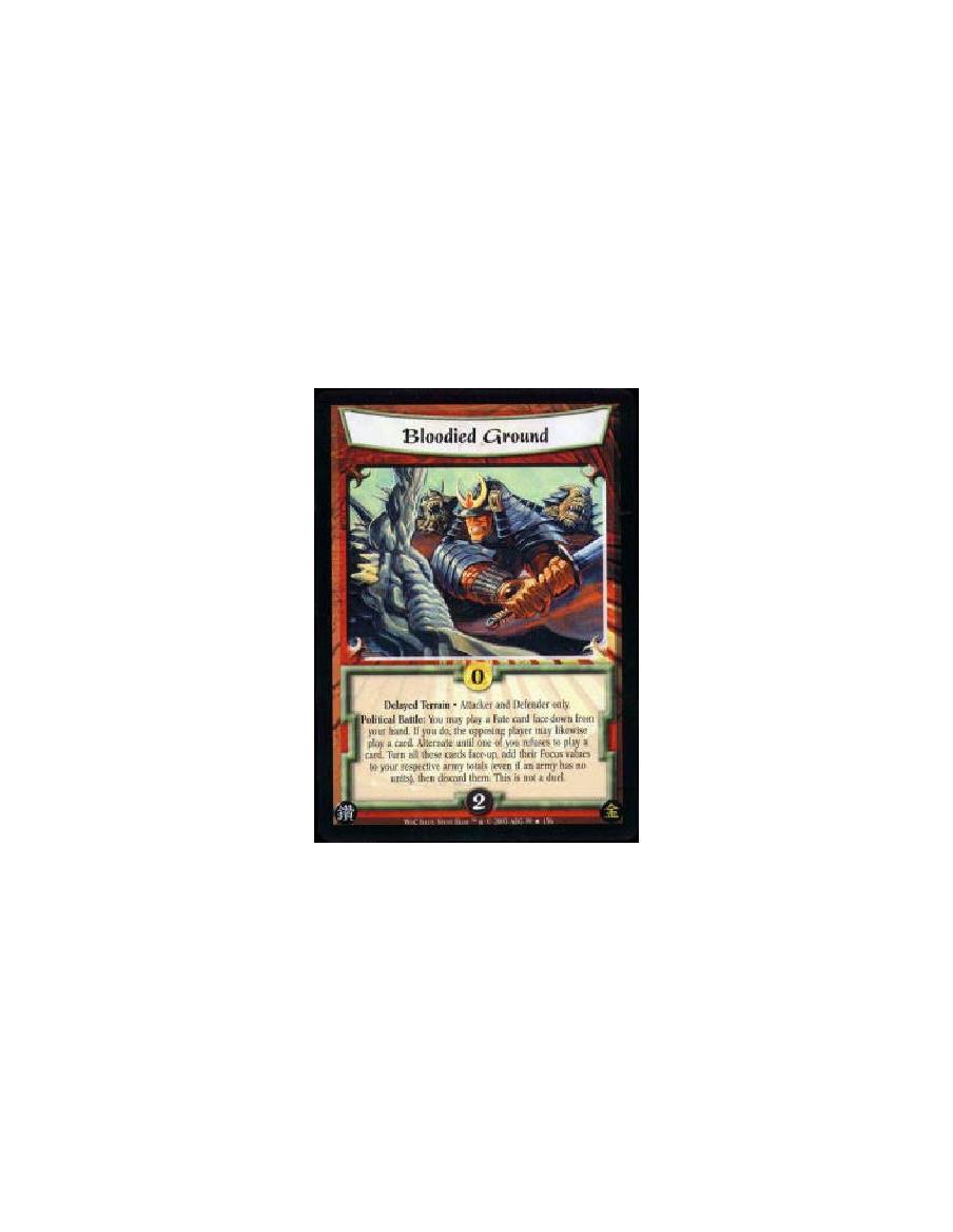 Bloodied Ground FOIL  - Delayed Terrain * Attacker and Defender only. Political Battle: You may play a Fate card face-down from 