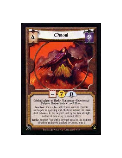 Omoni Exp  - Goblin Sculptor of Flesh * Nonhuman * Experienced Unique * Shadowlands * Lose 4 Honor. Reaction: When a Fear effect