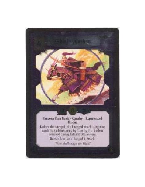 Shinjo Xushen Exp FOIL  - Unicorn Clan Bushi * Cavalry * Experienced * Unique Reduce the strength of all ranged attacks targetin