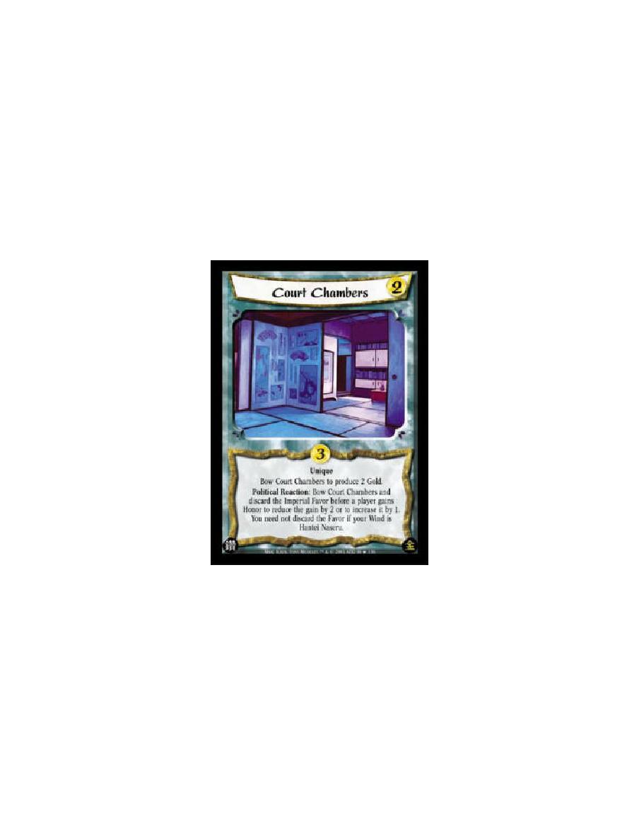 Court Chambers FOIL  - Unique Bow Court Chambers to produce 2 Gold. Political Reaction: Bow Court Chambers and discard the Imper