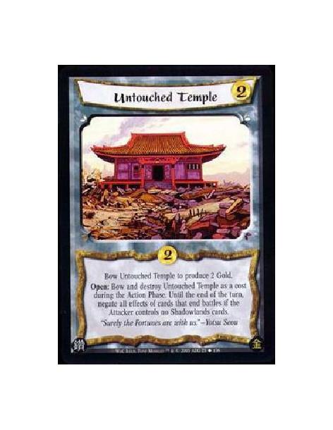 Untouched Temple  - Bow Untouched Temple to produce 2 Gold. Open: Bow and destroy Untouched Temple as a cost during the Action P