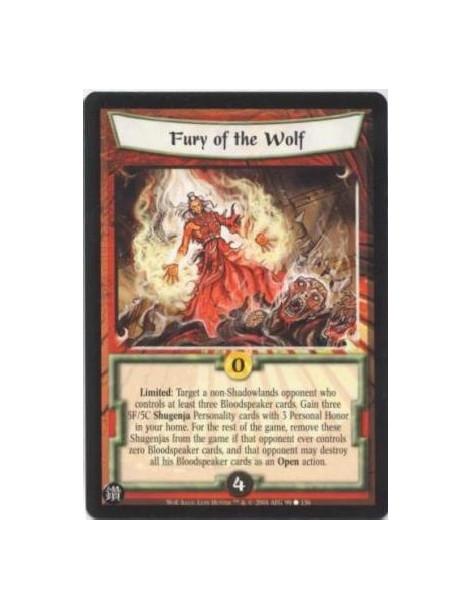 Fury of the Wolf  - Limited: Target a non-Shadowlands opponent who controls at least three Bloodspeaker cards. Gain three 5F/5C