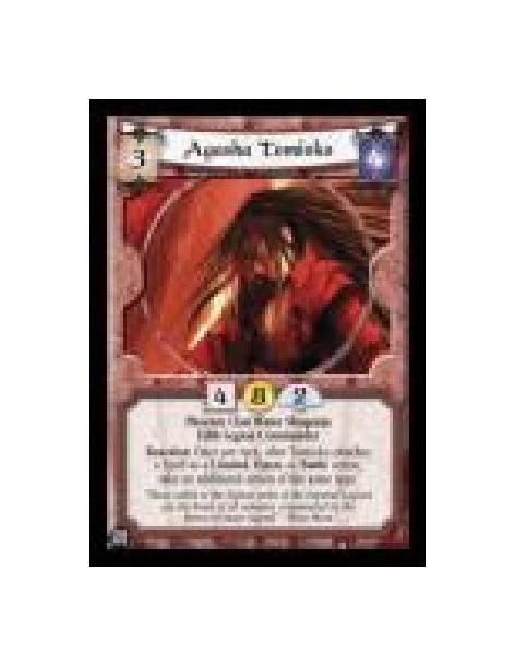 Agasha Tomioko  - Phoenix Clan Water Shugenja. Fifth Legion Commander Reaction: Once per turn, after Tomioko attaches a Spell as