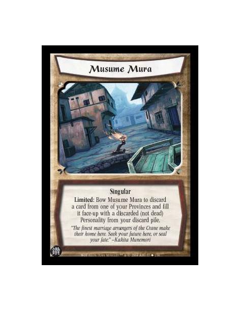 Musume Mura (Spanish)  - Singular Limited: Bow Musume Mura to discard a card from one of your Provinces and fill it face-up with