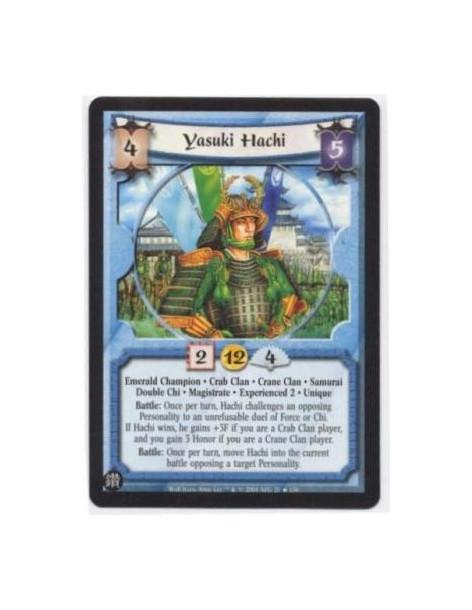 Yasuki Hachi Exp2 (Crane) (Español)  - Emerald Champion. Crab Clan. Crane Clan. Samurai. Double Chi. Magistrate. Experienced 2. 