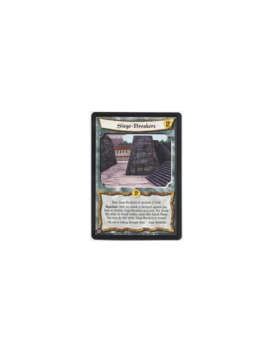Siege-Breakers  - Bow Siege-Breakers to produce 2 Gold.  Reaction: After an attack is declared against you, bow or destroy Siege