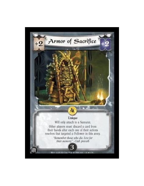 Armor of Sacrifice FOIL  - Unique Will only attach to a Samurai. Other players must discard a card from their hands after each o