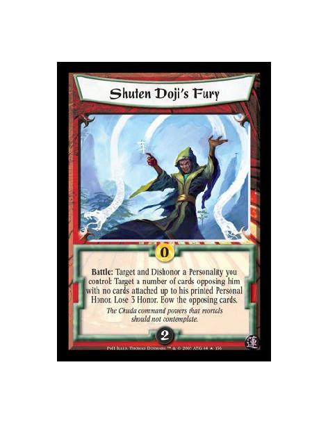 Shuten Doji's Fury  - Battle: Target and Dishonor a Personality you control: Target a number of cards opposing him with no cards
