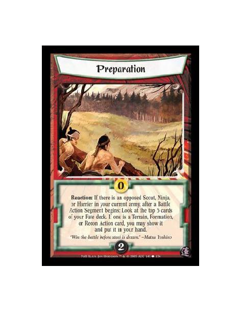 Preparation  - Reaction: If there is an opposed Scout, Ninja, or Harrier in your current army, after a Battle Action Segment beg