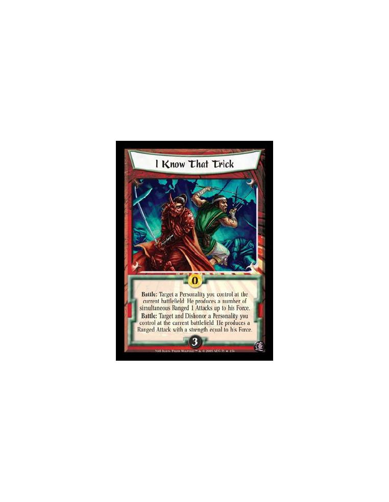 I Know that Trick (Español)  - Battle: Target a Personality you control at the current battlefield: He produces a number of simu