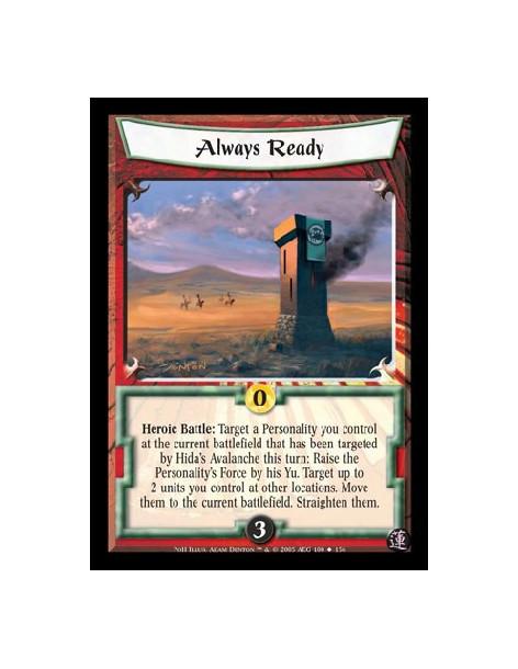 Always Ready  - Heroic Battle: Target a Personality you control at the current battlefield that has been targeted by Hida's Aval