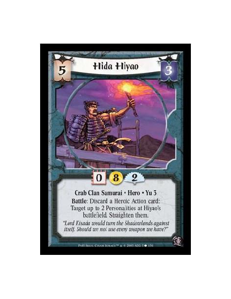 Hida Hiyao  - Crab Clan Samurai · Hero · Yu 3. Battle: Discard a Heroic Action card: Target up to 2 Personalities at Hiyao's bat