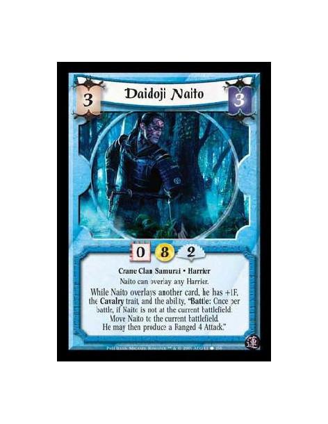 Daidoji Naito  - Crane Clan Samurai · Harrier. Naito can overlay any Harrier. While Naito overlays another card, he has +1F, the