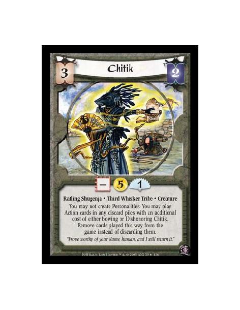 Chitik FOIL (Spanish)  - Ratling Shugenja · Third Whisker Tribe · Creature. You may not create Personalities. You may play Actio