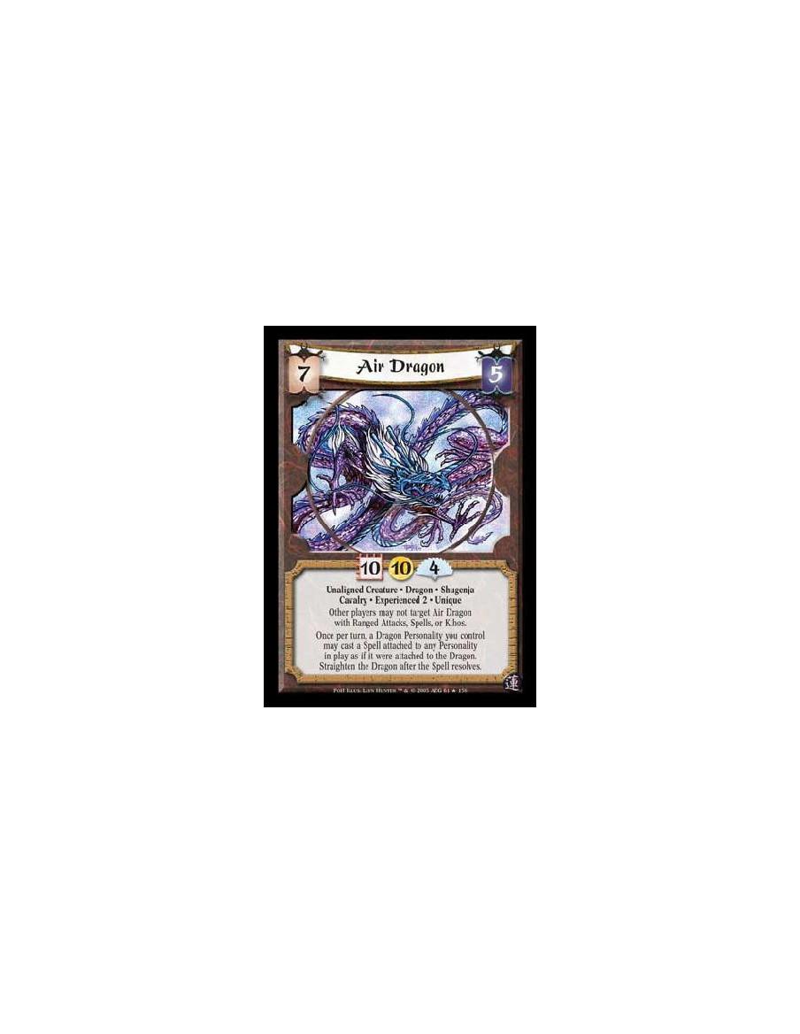 Air Dragon Exp2 FOIL  - Unaligned Creature · Dragon · Shugenja · Cavalry · Experienced 2 · Unique. Other players may not target 