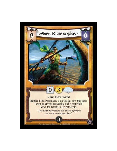 Storm Rider Explorer FOIL (Spanish)  - Storm Rider · Naval. Battle: If this Personality is an Orochi, bow this card: Target an O