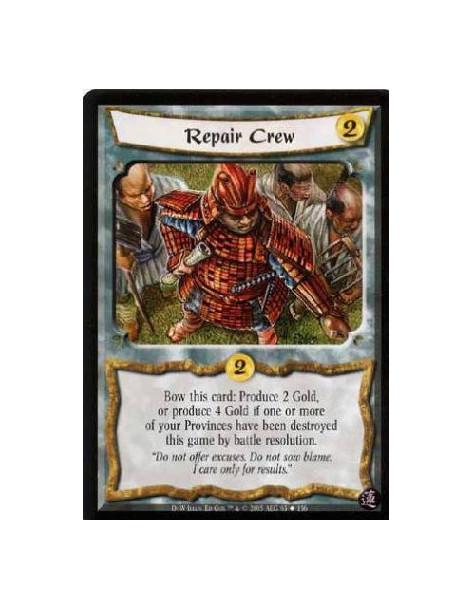 Repair Crew  - Bow this card: Produce 2 Gold, or produce 4 Gold if one or more of your Provinces have been destroyed this game b
