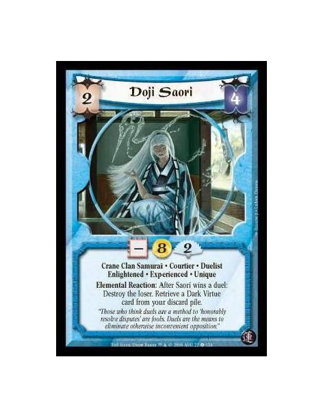 Doji Saori Exp  - Crane Clan Samurai · Courtier · Duelist · Enlightened · Experienced · Unique. Elemental Reaction: After Saori