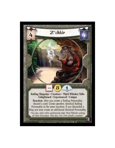 Z'chkir Exp  - Ratling Shugenja · Creature · Third Whisker Tribe · Enlightened · Experienced · Unique. Reaction: After you creat