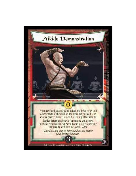 Aikido Demonstration  - When revealed as a focus in a duel, the loser bows and other effects of the duel on the loser are negate