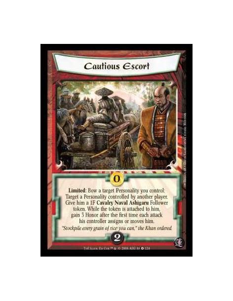 Cautious Escort  - Limited: Bow a target Personality you control: Target a Personality controlled by another player. Give him a
