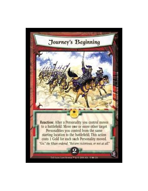 Journey's Beginning  - Reaction: After a Personality you control moves to a battlefield: Move one or more other target Personali