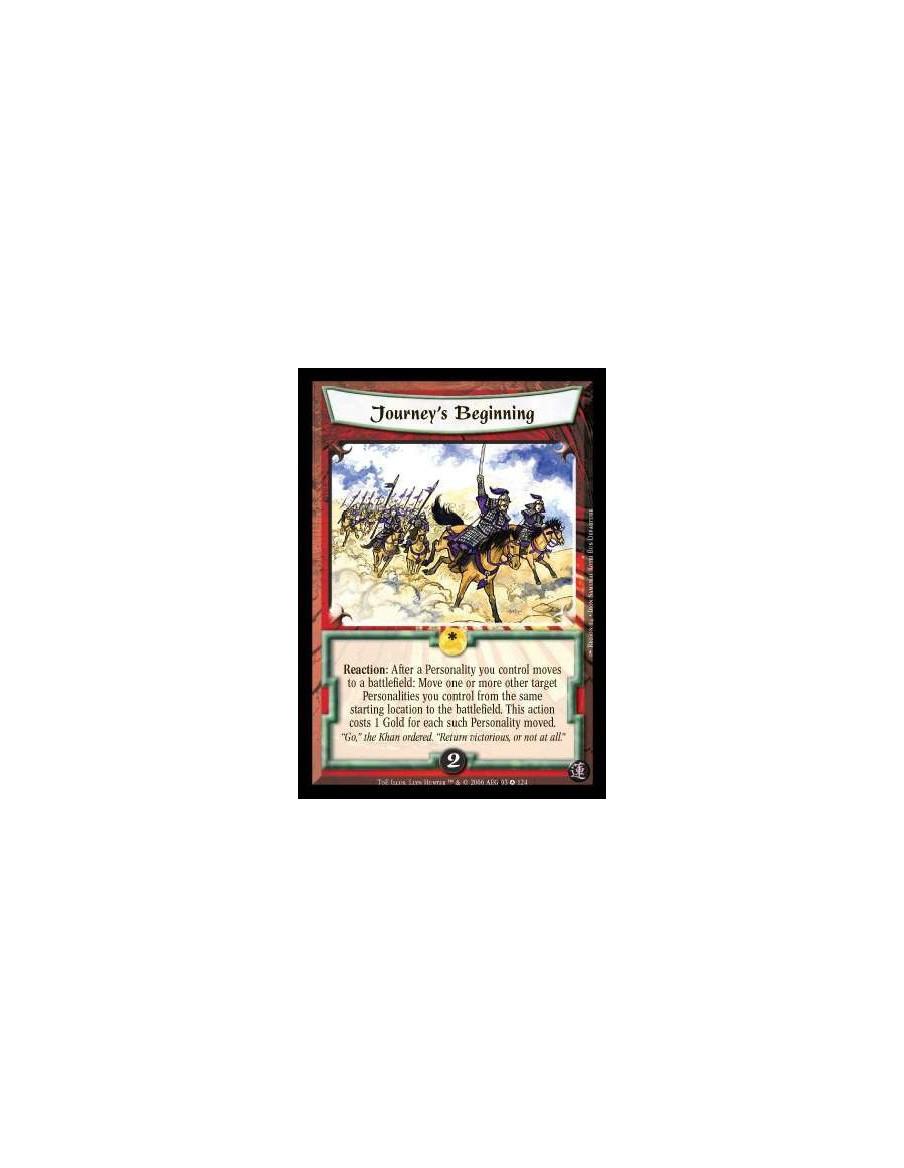 Journey's Beginning  - Reaction: After a Personality you control moves to a battlefield: Move one or more other target Personali