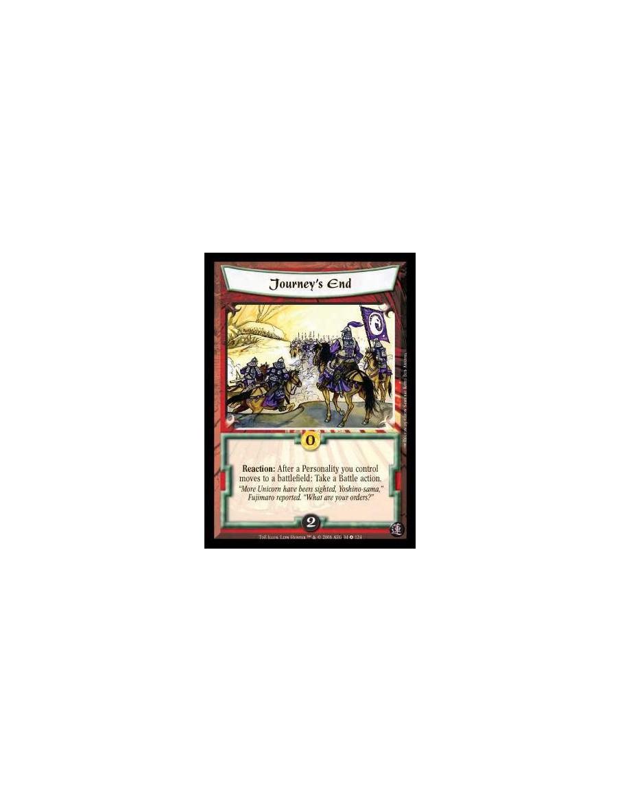 Journey's End  - Reaction: After a Personality you control moves to a battlefield: Take a Battle action.