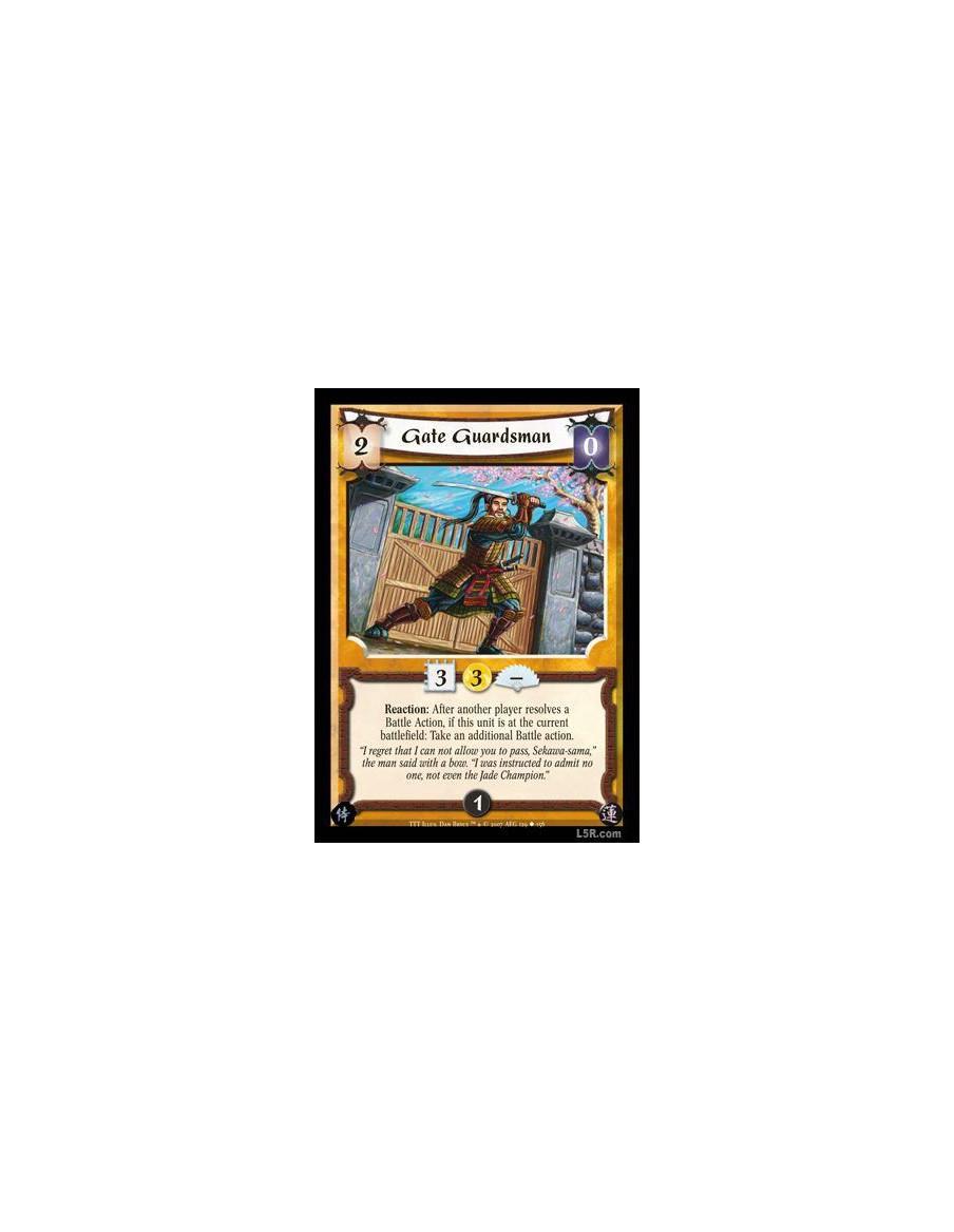 Gate Guardsman  - Reaction: After another player resolves a Battle Action, if this unit is at the current battlefield: Take an a